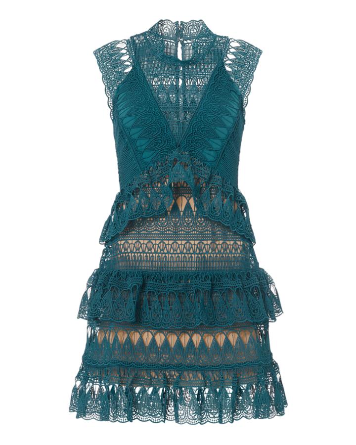 Self-portrait Teardrop Lace Mini Dress