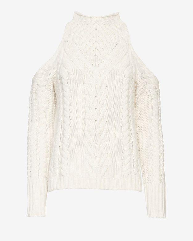 Exclusive For Intermix Cold Shoulder Cable Knit Sweater