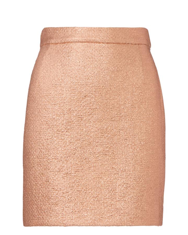 Carven Rose Gold Mini Skirt