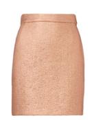 Carven Rose Gold Mini Skirt