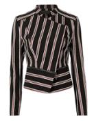 Exclusive For Intermix Intermix Lisa Striped Boucl Jacket Black Zero