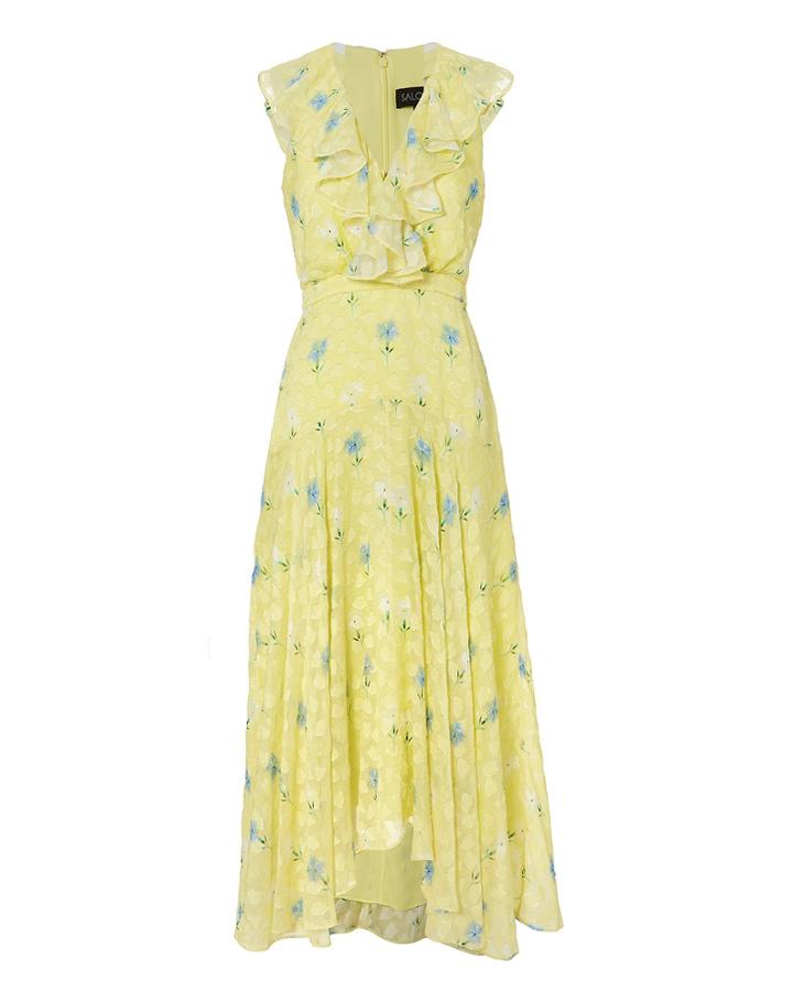 Saloni London Saloni Rita Floral Midi Dress Multi 4