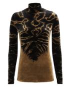 Proenza Schouler Tie-dye Velvet Turtleneck Brown/black S