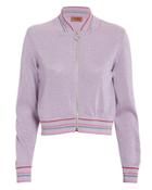Missoni Lurex Knit Bomber Jacket Purple-lt P