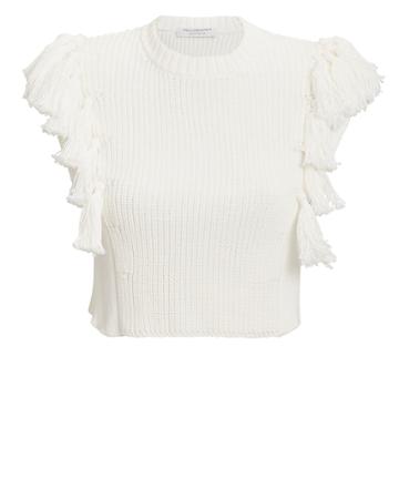 Philosophy Di L.serafini Philosophy Di Lorenzo Serafini Cropped Tassel Sweater Ivory 40