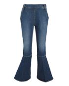 Frame Flounce Side Zip Jeans Denim-drk 27