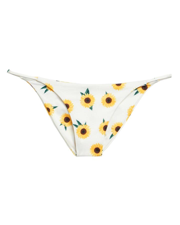 Same Swim Llc Same Swim Sunflower Bikini Bottoms White/yellow M