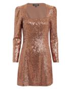 Exclusive For Intermix Intermix Hilary Sequin Dress Rose Gold 4