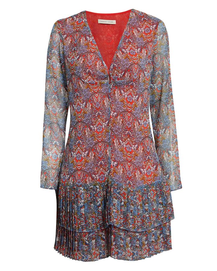 The East Order Constanze Mini Dress Red/blue S