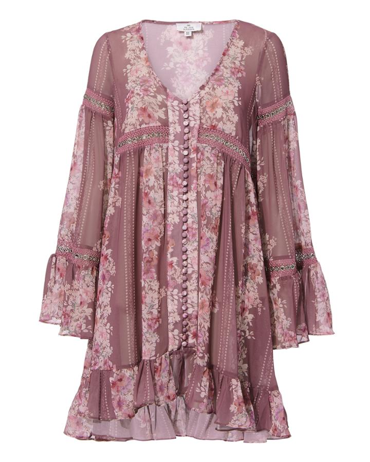 We Are Kindred Heidi Gold Grommet Mini Dress Multi 6