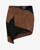 Anthony Vaccarello Asymmetric Suede Skirt