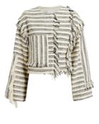 3.1 Phillip Lim Fringe Knit Jacket Beige/navy 6