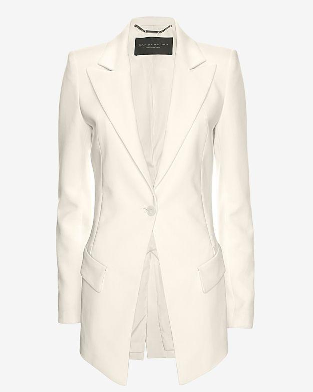 Barbara Bui Zipper Pocket Blazer: White