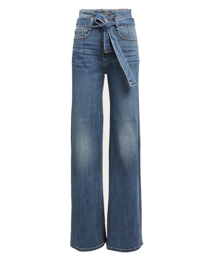 Veronica Beard Rosanna Wide Leg Jeans Blue Denim 26