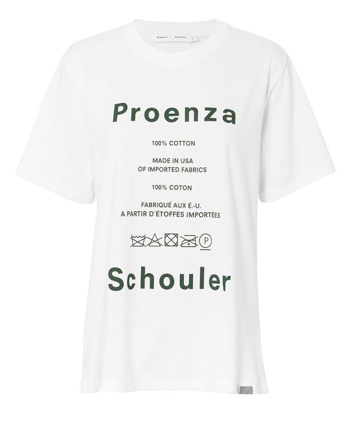 Proenza Schouler Pswl Care Label Graphic Tee White M