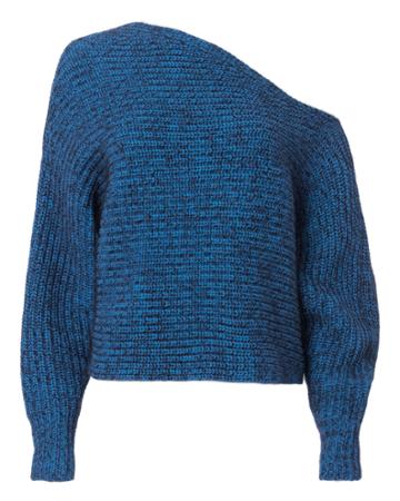 T By Alexander Wang Chunky Mohair Asymmetrical Sweater