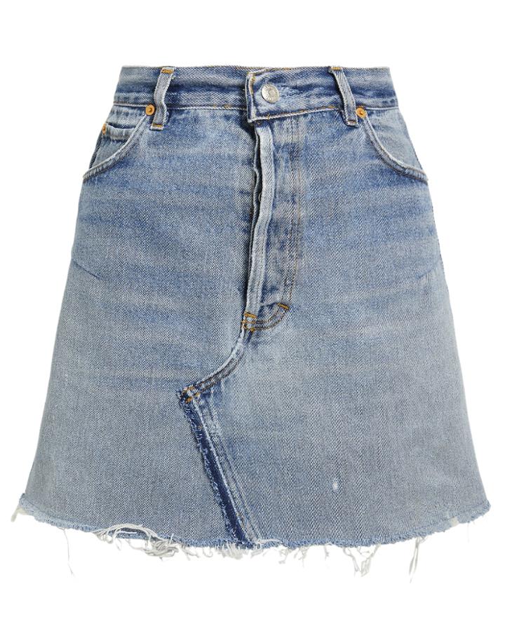 Re/done High-rise Denim Mini Skirt Light Blue Denim 23