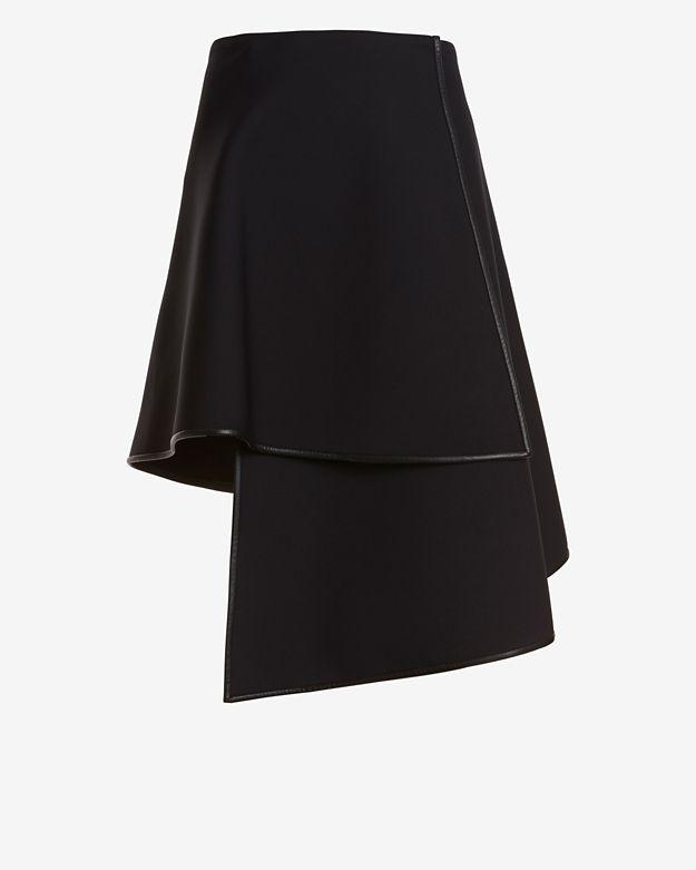 David Koma Asymmetric Skirt: Black