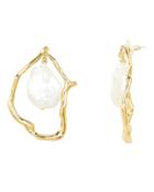 Lizzie Fortunato Formation Pearl Earrings Gold 1size