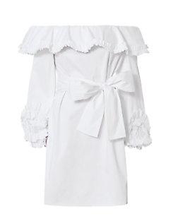 Alexis Miquela Off Shoulder Ruffle Dress