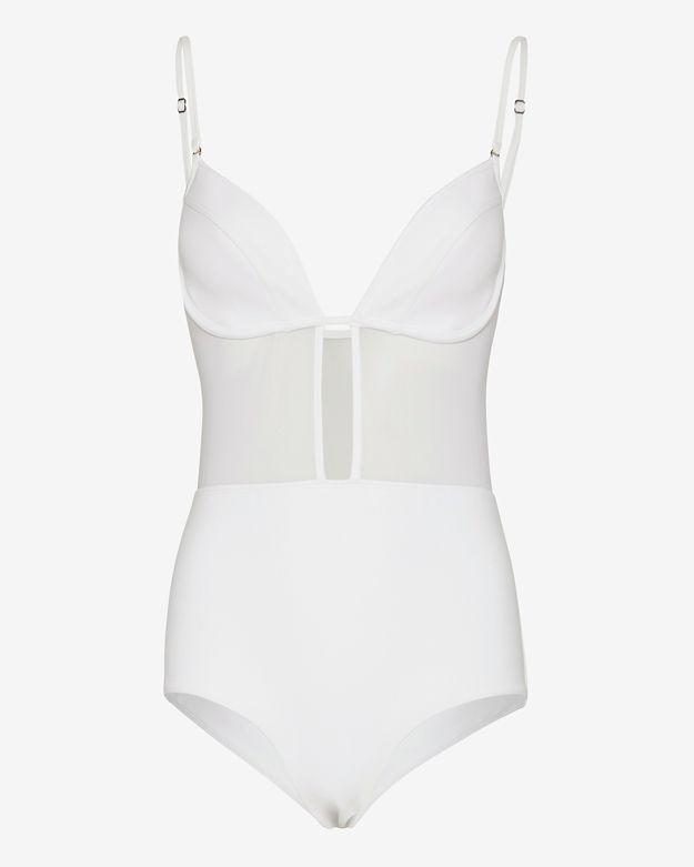Zimmermann Ticking Bonded Tulip One Piece Swimsuit- Final Sale