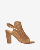 Rag & Bone Wyatt Perforated Leather Slingback Peep-toe: Brown