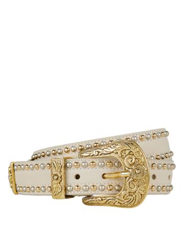 B-low The Belt Leigh Studded Belt Ivory M/l