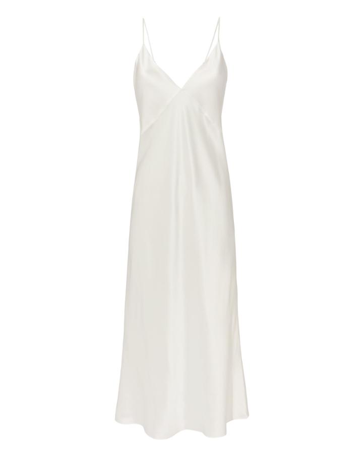 Olivia Von Halle Issa Slip Dress Ivory 2