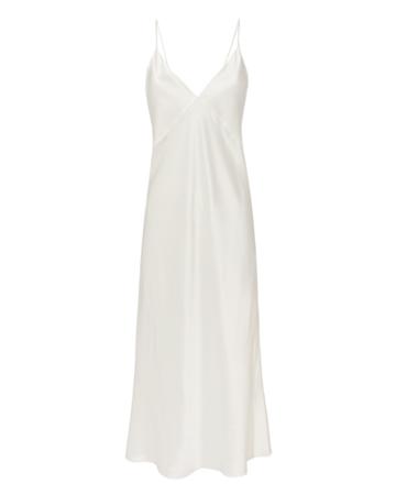 Olivia Von Halle Issa Slip Dress Ivory 2
