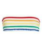 Tm Rio De Janeiro Paqueta Rainbow Stripe Bandeau Top White/rainbow Stripe 1