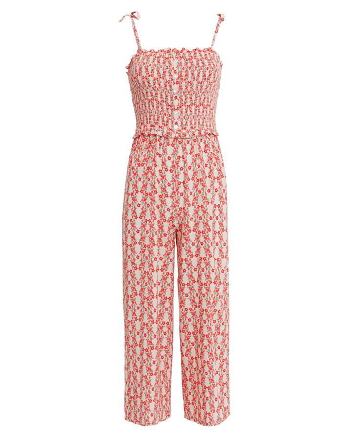 Paloma Blue Pearl Crepe Tie Shoulder Jumpsuit Primrose M