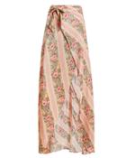 Love Shack Fancy Loveshackfancy Jolene Maxi Skirt Rose/stripe/beige M