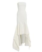 Solace London Kerama Strapless High Low Gown White 2