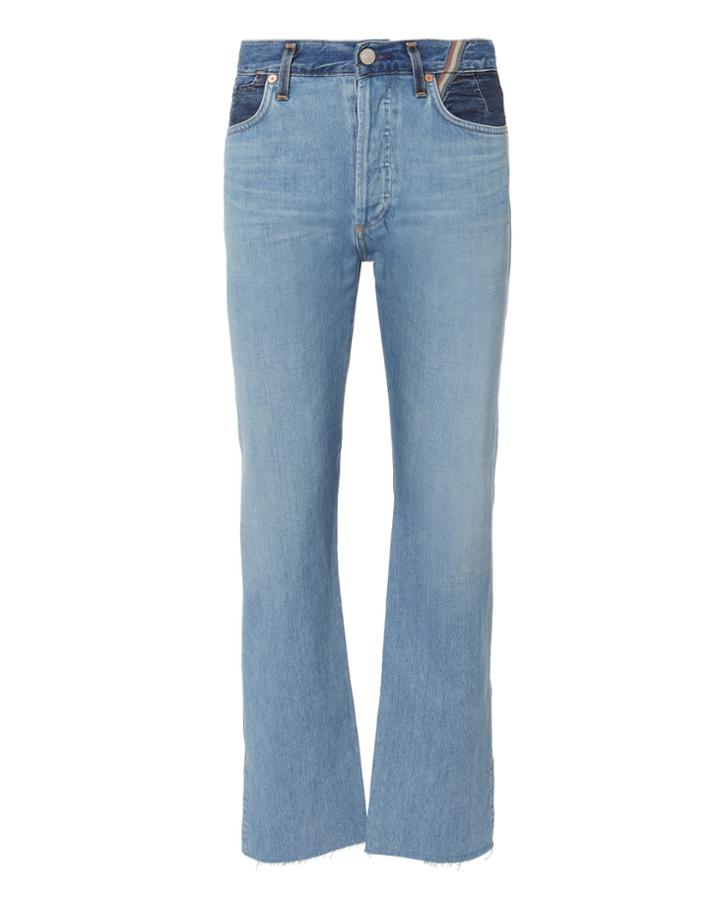 Jean Atelier Hunter Crop Two-tone Jeans Denim 26