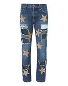 History Repeats Ripped Star Patch Jeans