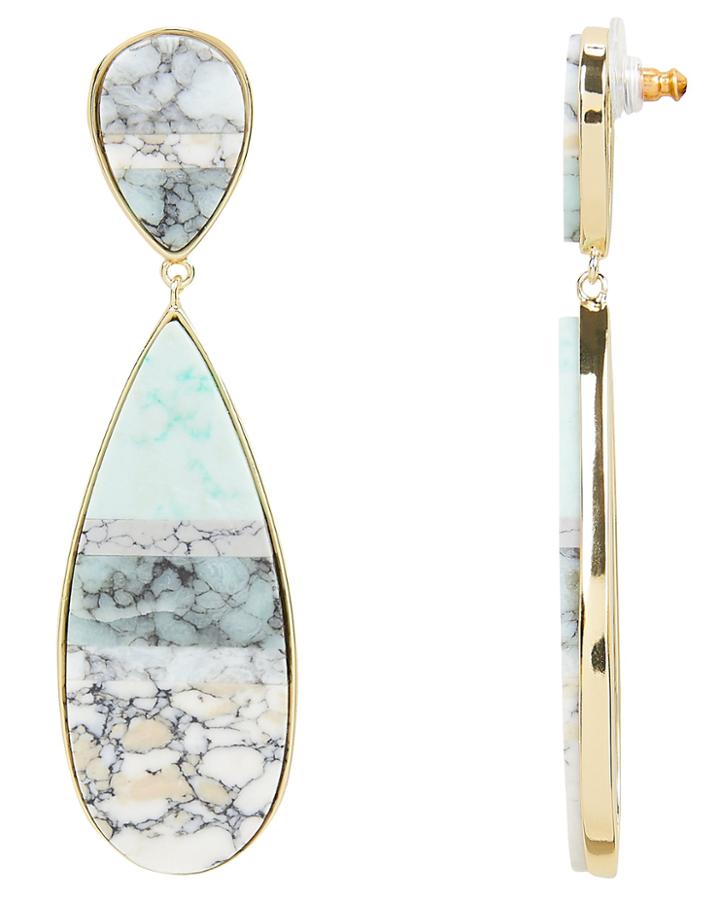 Mignonne Gavigan Santa Fe Earrings Mint/grey/gold 1size
