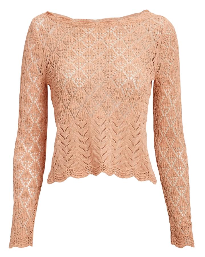 5th & Mode Fifth & Mode Sandy Crop Top Blush M