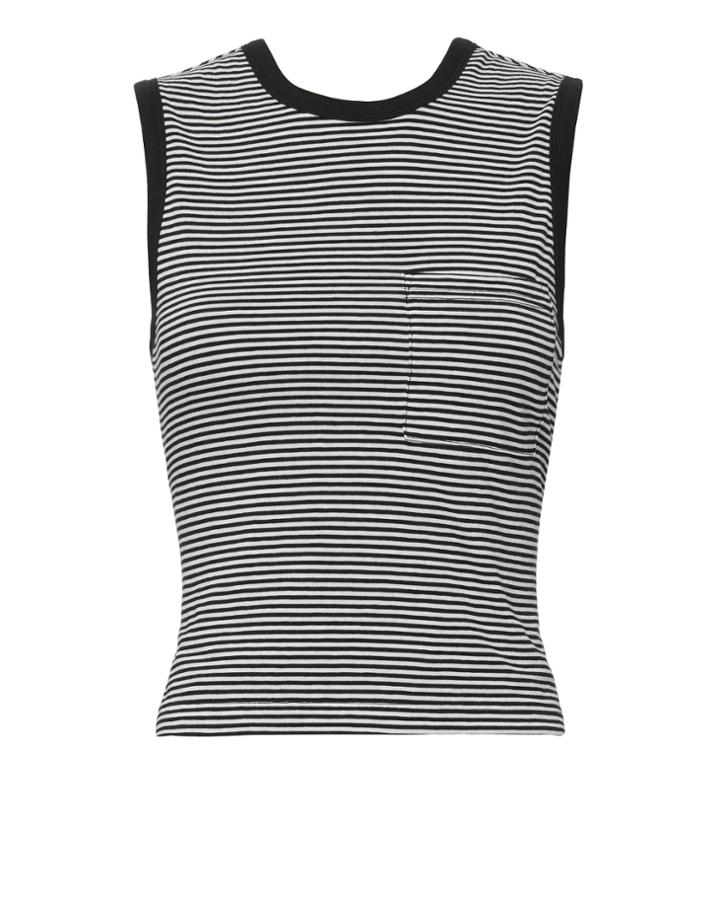 &quot;t By Alexander Wang Twisted Back Striped Tank&quot;