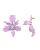 Lele Sadoughi Crystal Lily Small Earrings Lilac 1size