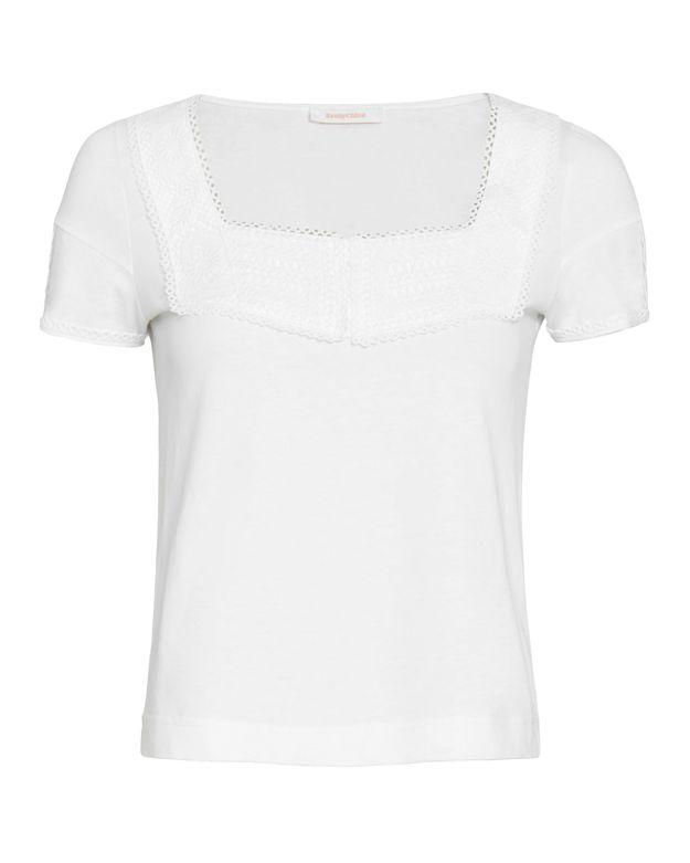 See By Chloe Embroidery Detail Tee