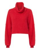 3.1 Phillip Lim Oversized Red Mohair Turtleneck Red P