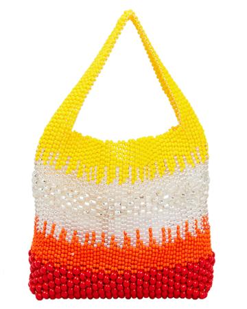 Truss Colorblocked Beaded Bag Yellow/orange 1size