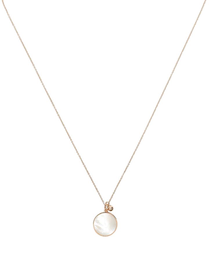 Ginette Ny Mother Of Pearl Pendant Necklace Rose Gold 1size