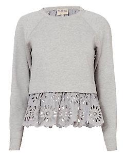 Sea Eyelet Sweatshirt