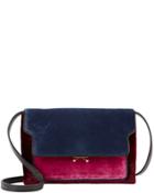Marni Bags Marni Colorblock Velvet Crossbody Bag Red 1size