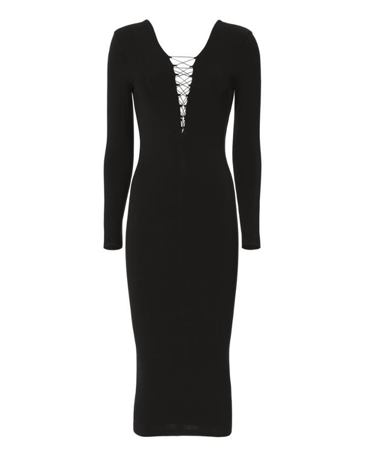 &quot;t By Alexander Wang Lace-up Midi Dress&quot;