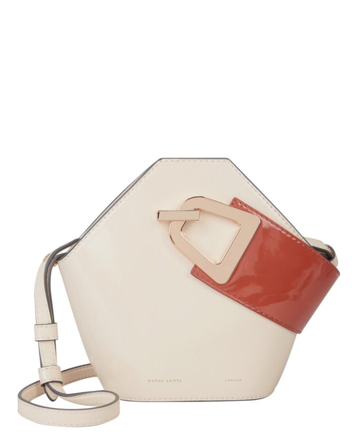Danse Lente Mini Johnny Leather Clutch Ivory/burnt Orange 1size