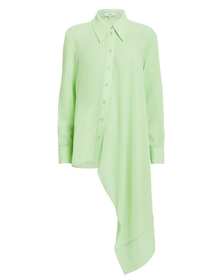 Tibi Asymmetric Shirt Light Green P
