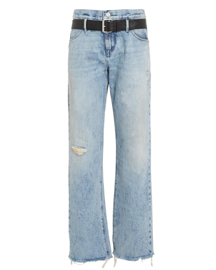Rta Dexter Half Belt Jeans Medium Wash Denim L