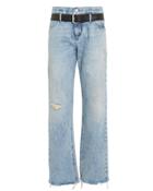 Rta Dexter Half Belt Jeans Medium Wash Denim L